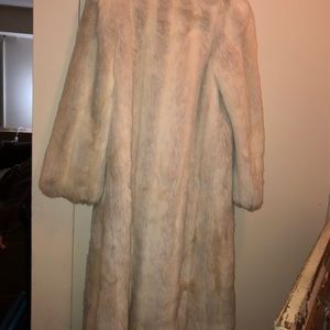 Long mink trench coat